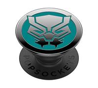PopSockets PopGrip - Expanding Stand and Grip with a Swappable Top for Smartphones and Tablets - Enamel Black Panther