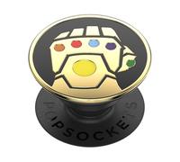 PopSockets PopGrip - Expanding Stand and Grip with a Swappable Top for Smartphones and Tablets - Enamel Infinity Gauntlet