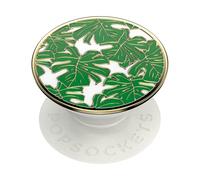 Popsockets: PopGrip - Expanding Stand and Grip with a Swappable Top for Smartphones and Tablets - Enamel Monstera