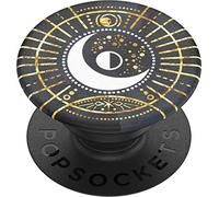 PopSockets PopGrip - Expanding Stand and Grip with a Swappable Top for Smartphones and Tablets - Gold Lunar Sigil