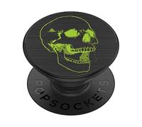 PopSockets PopGrip - Expanding Stand and Grip with a Swappable Top for Smartphones and Tablets - Lenticular Skull