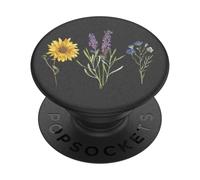 PopSockets PopGrip - Expanding Stand and Grip with a Swappable Top for Smartphones and Tablets - Vintage Garden Black