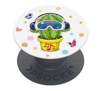 PopSockets PopGrip Extendable Holder and Grip for Smartphones and Tablets Finger Holder Basic Cool Cactus