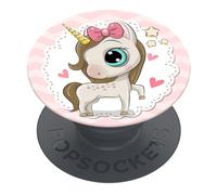 PopSockets PopGrip Extendable Holder and Grip for Smartphones and Tablets Finger Holder Basic Unicorn Pony