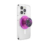 PopSockets: PopGrip Round for MagSafe - Adapter Ring for MagSafe Included - Expanding Phone Stand and Grip with a Swappable Top for Smartphones and Cases - Purple Prism