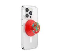 PopSockets Round Phone Grip Compatible with MagSafe, Adapter Ring Included, Phone Holder, Wireless Charging Compatible - Tomato Rosso