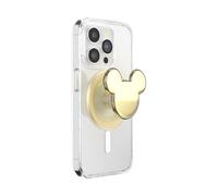 PopSockets PopGrip for MagSafe, Magnetic Phone Grip & Stand, Swappable Top, Secure Grip for iPhone MagSafe Cases, Kickstand for Hands-Free Viewing, Wireless Charging Compatible - Gold Mickey Head