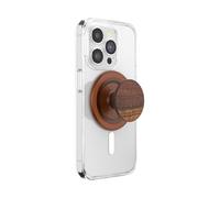 PopSockets PopGrip for MagSafe, Magnetic Phone Grip & Stand, Swappable Top, Secure Grip for iPhone MagSafe Cases, Kickstand for Hands-Free Viewing, Wireless Charging Compatible - Wood Res-Olive Wood
