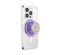 PopSockets PopGrip for MagSafe, Magnetic Phone Grip & Stand, Swappable Top, Secure Grip for iPhone MagSafe Cases, Kickstand for Hands-Free Viewing, Wireless Charging Compatible - Purple Fields