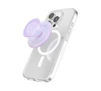 PopSockets Phone Grip Compatible with MagSafe, Adapter Ring for MagSafe Included, Phone Holder, Wireless Charging Compatible - Clear Opalescent