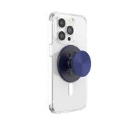 PopSockets Round Phone Grip Compatible with MagSafe, Adapter Ring Included, Phone Holder, Wireless Charging Compatible - Aluminium Frech Navy