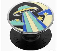 PopSockets PopGrip - Holder and Grip for Smartphone and Tablet with Interchangeable Top - Enamel Sauced Space Age