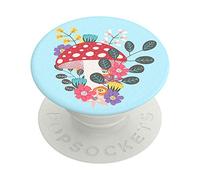 PopSockets PopGrip: Phone Grip and Phone Stand, Collapsible, Swappable Top, Shroom Blooms