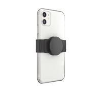 PopSockets: PopGrip Slide Stretch Non-Adhesive Phone Stand & Grip with Square Edges and a Swappable Top - Compatible with Most Phones - Black Knurled Texture