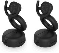 PopSockets PopMount and PopGrip, Car Dash & Windshield Mount, Strong Suction Grip, Adjustable Viewing, Universal Phone Holder - Black, 2 Pack, Includes PopGrip (Color/Design Varies)