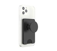 PopSockets: PopWallet+ for MagSafe - Card holder with an Integrated Swappable PopTop for Smartphones and Cases - Black