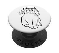 PopSockets Rabbit Nerdy Geek Bunny With Glasses Kids Girls Boys PopSockets Swappable PopGrip