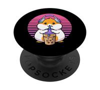 PopSockets Retro Boba And KPop Shirt Kawaii Hamster K-Pop Merchandise PopSockets PopGrip: Swappable Grip for Phones & Tablets