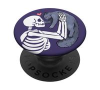 PopSockets Skull & Goth Phone Grip & Stand - Skeleton & Cat PopSockets Adhesive PopGrip