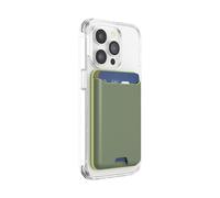 PopSockets Softgoods Phone Wallet and Adapter Ring for MagSafe, Phone Card Holder, Wireless Charging Compatible, Wallet Compatible with MagSafe® - Eucalyptus