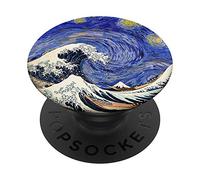 PopSockets Van Gogh Starry Night and Hokusai Great Wave PopSockets Swappable PopGrip