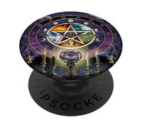 PopSockets Witches Magical Altar Pentagram Witchcraft Pagan Wicca PopSockets PopGrip: Swappable Grip for Phones & Tablets