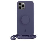 PopSockets x Just Elegance - Phone Case for iPhone 12 Pro Max with a Removable Braided Necklace and a PopGrip with a Swappable PopTop - Purple