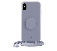 PopSockets x Just Elegance - Phone Case for iPhone X/XS with a Removable Braided Necklace and a PopGrip with a Swappable PopTop - Purple