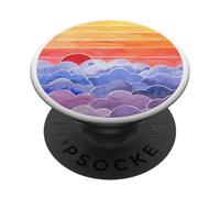 PopSockets Yellow Orange Red Sunset Sunrise Purple Blue Clouds Sky PopSockets PopGrip: Swappable Grip for Phones & Tablets