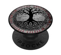 PopSockets Yggdrasil The Celtic Tree of Life Vintage Norse Gift PopSockets PopGrip: Swappable Grip for Phones & Tablets