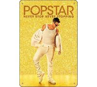 Popstar: Never Stop Never Stopping (2016) Movie Poster Movie Vintage Tin Poster Metal Tin Sign Art Plaque Sign For Bar Restaurant Garage Cafe Wall Decor 8 x 12 Inch