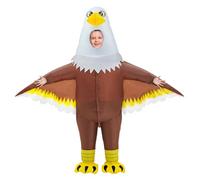Poptrend Eagle Inflatable Costume for Adult Kids, Halloween Eagle Costume Men Wome Bird Animal Suit Costume Funny Halloween Fancy Dress Blow up Costumes for Halloween Party Cosplay (Kids)