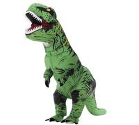 Poptrend Inflatable Dinosaur Costume for Adult Kids, T-Rex Dinosaur Costumes Funny Halloween Dinosaur Costume Party Cosplay Fancy Dress Men Women Party (Green)
