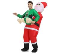 Poptrend Inflatable Santa Costume for Adult Kids, Christmas Inflatable Blow up Claus Costume Cosplay Party Halloween Christmas Suit Xmas Costume Fancy Dress (Adult)