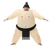 Poptrend Inflatable Sumo Costume Wrestler Suit Costumes for Adult Kids Funny Full Body Blow up Halloween Party Fat Suit (Adult)
