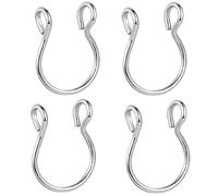 Popuhoops 4pcs Surgical Steel 20G 8mm Fake Nose Ring Hoop for Faux Lip Septum Nose Ring Set Non Piercing Clip On Hoops Faux Piercing Helix Cartilage Lip Septum Jewelry Set