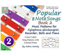Popular 8 Note Songs Book 2: Music Patterns for Xylophone, Glockenspiel, Recorder, Bells and Piano: Volume 8