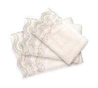 Popular Bath 3PC Towel Set ROSE VINE, Beige-Taupe