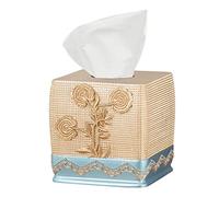 Popular Bath Ombre Rose Design Tissue Box, Blue
