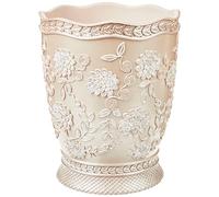 Popular Bath Rose Vine, Beige-Taupe, Waste Basket