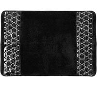 Popular Bath Sinatra Black, Polyester, 2'10" x 1'9" (Rectangular)
