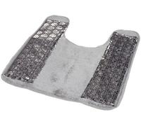 Popular Bath Sinatra Contour Silver Modern Classic Bath Accessories Decorative Beautiful Hollywood Design Bathroom Contour Rug size 21” x 24