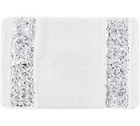 Popular Bath Sinatra Modern Bathroom Rug Classic Luxury Bath Rug Contemporary Decor Stylish Bath Mat for Shower Unique Design White Bathroom Rug Bath Shower Tub Decor Bling Mosaic