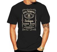 Popular Caribbean Jack Sparrow Captain T Shirt Men's T-Shirt Cotton Big Size Short Sleeve Men Shirts Black