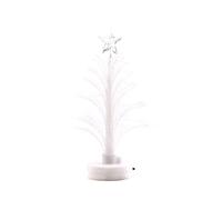 Popular Christmas Led Light Multicolor Xmas Tree Fiber Optic Lamp Home Party Decor Gift - White ShellDurability