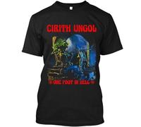 Popular Cirith Ungol One Foot in Hell American Heavy Metal T-Shirt S-4XL BlackLarge