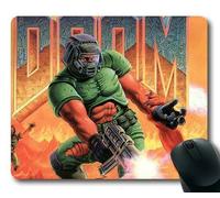 Popular Custom Designed Gaming Mouse Pad WithDoom Doom Non-Slip Neoprene Rubber Standard Size 9 Inch(220mm) X 7 Inch(180mm) X 1/8(3mm) Desktop Mousepad Laptop Mousepads Comfortable Computer Mouse Mat