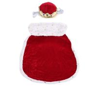 Popular Dog Apparel Set Cloaks and Crown Hat Set Easy to Wear Pet Costume for Breeds Daily Activity and Halloween Event Comfortable Dog Outfit