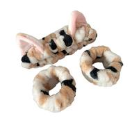 Popular Furry Plush Hairband And Wrist Wash Band For Female Everyday Use Face Washing Makeup Application Headwear