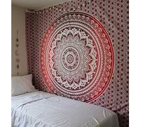 Popular Handicrafts Hippie Mandala Ombre Tapestry Wall Hanging - Indian Maditation Red Gypsy Bohemian Hippy Psychedelic Dorm Room Decor Poster 30 x 40 Inch